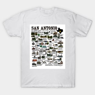 San Antonio Map T-Shirt